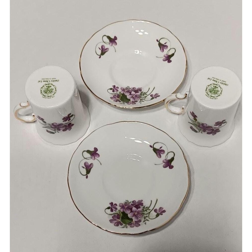 Vintage Oakley China Violet Teacup & Saucer Set - Fine Bone China England - Picture 2 of 8